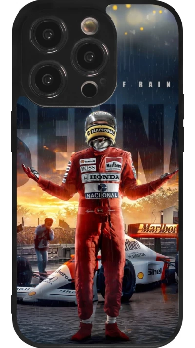 iPhone 14 Pro Case Hülle - Silikon schwarz Senna The King of Rain
