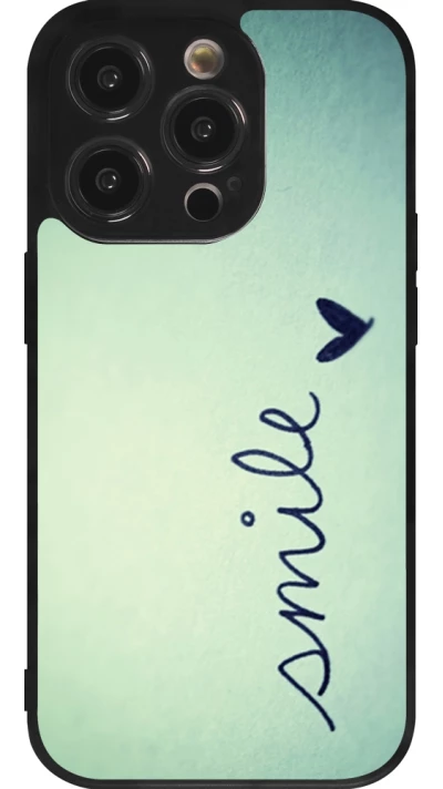 iPhone 14 Pro Case Hülle - Silikon schwarz Smile