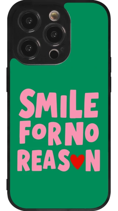 iPhone 14 Pro Case Hülle - Silikon schwarz Smile for no reason 2026