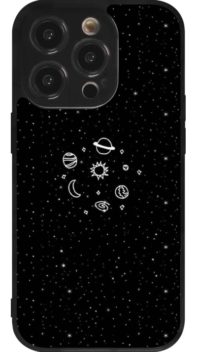 iPhone 14 Pro Case Hülle - Silikon schwarz Space Doodle