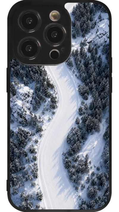 Coque iPhone 14 Pro - Silicone rigide noir Sports 2026 Ski