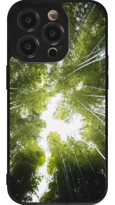 iPhone 14 Pro Case Hülle - Silikon schwarz Spring 23 forest blue sky