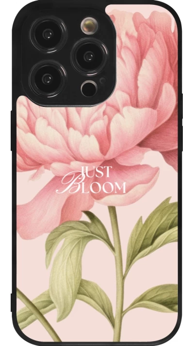 Coque iPhone 14 Pro - Silicone rigide noir Just Bloom Spring 2026