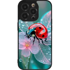 Coque iPhone 14 Pro - Silicone rigide noir Ladybird in bloom Spring 2026