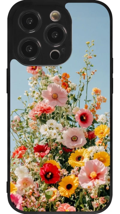 iPhone 14 Pro Case Hülle - Silikon schwarz Spring flowers Spring 2026