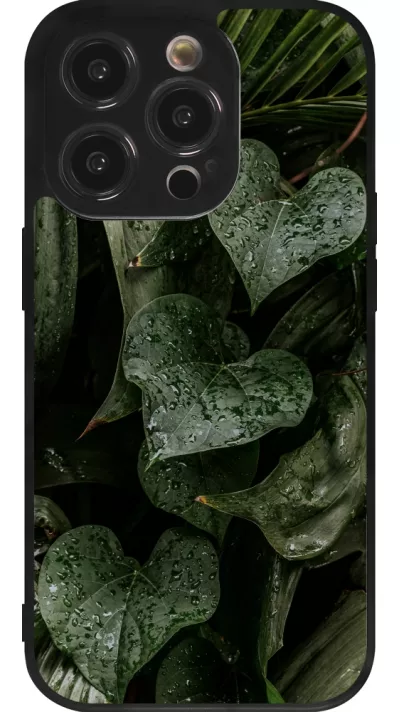 iPhone 14 Pro Case Hülle - Silikon schwarz Spring 23 fresh plants