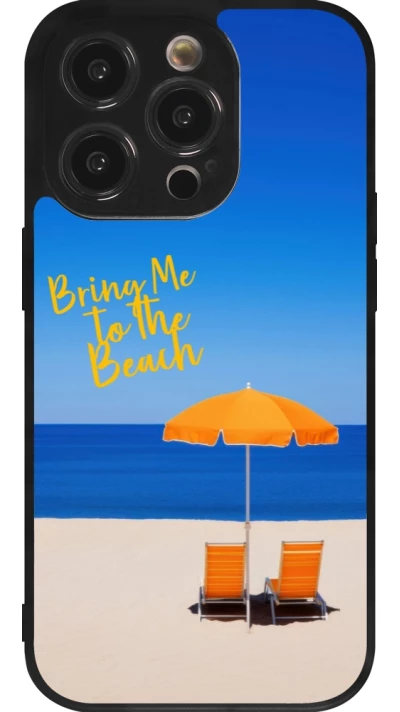 iPhone 14 Pro Case Hülle - Silikon schwarz Summer 2025 Bring me to the beach