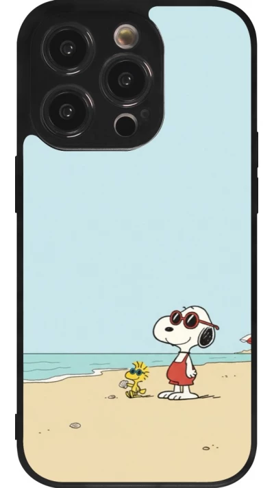 iPhone 14 Pro Case Hülle - Silikon schwarz Snoopy on the beach Summer 2026