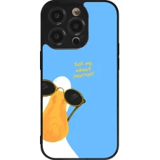 Coque iPhone 14 Pro - Silicone rigide noir Tell me about yourself Summer 2026