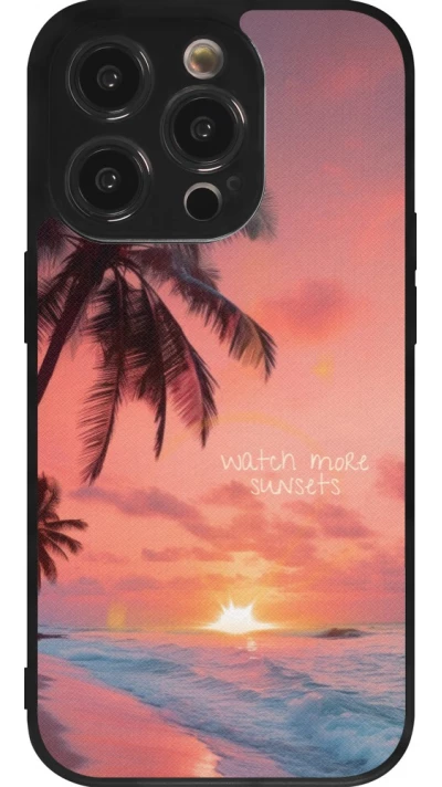 iPhone 14 Pro Case Hülle - Silikon schwarz Watch more sunsets Summer 2026