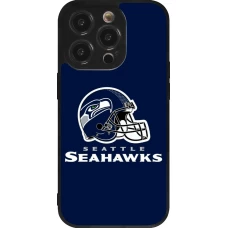 Coque iPhone 14 Pro - Silicone rigide noir Super Bowl 26 Seattle 3