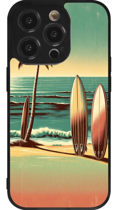 iPhone 14 Pro Case Hülle - Silikon schwarz Surf Paradise