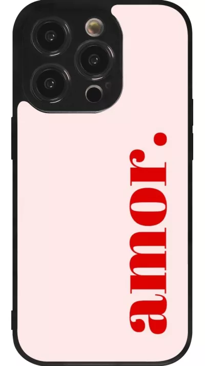 iPhone 14 Pro Case Hülle - Silikon schwarz Valentine 2024 amor