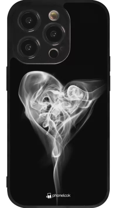iPhone 14 Pro Case Hülle - Silikon schwarz Valentine 2022 Black Smoke