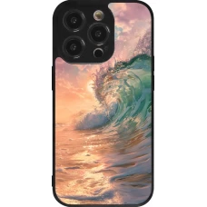 iPhone 14 Pro Case Hülle - Silikon schwarz Wave Sunset