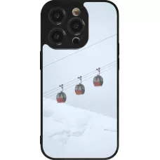 iPhone 14 Pro Case Hülle - Silikon schwarz Winter 22 ski lift