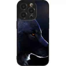 iPhone 14 Pro Case Hülle - Silikon schwarz Wolf Shape