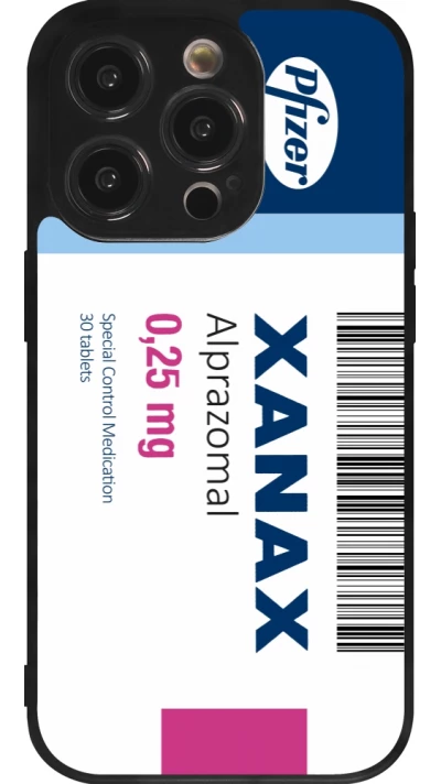 iPhone 14 Pro Case Hülle - Silikon schwarz Xanax Alprazolam 2025