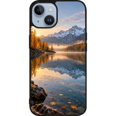 Coque iPhone 15 - Silicone rigide noir Autumn 26 Autumn lake