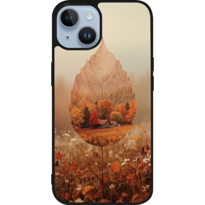 Coque iPhone 15 - Silicone rigide noir Autumn 26 Autumn leaf