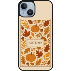Coque iPhone 15 - Silicone rigide noir Autumn 26 Hello autumn