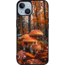 Coque iPhone 15 - Silicone rigide noir Autumn 26 Mushrooms in the woods