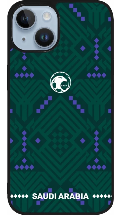 iPhone 15 Case Hülle - Silikon schwarz Saudi Arabien 2026 personalisierbares Fussballtrikot
