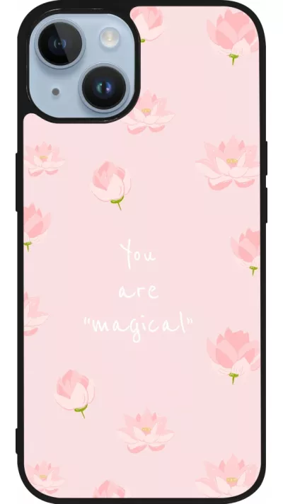 Coque iPhone 15 - Silicone rigide noir Mom 2023 your are magical