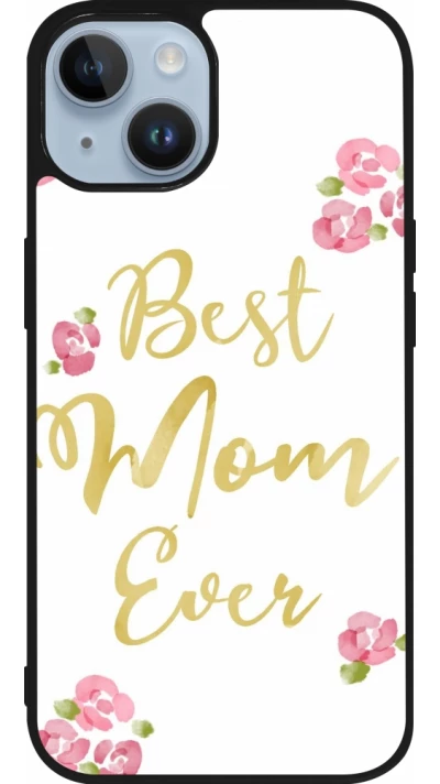 Coque iPhone 15 - Silicone rigide noir Mom 2024 best Mom ever