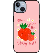iPhone 15 Case Hülle - Silikon schwarz Mom 2026 Berry best