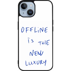 Coque iPhone 15 - Silicone rigide noir Offline is the new luxury