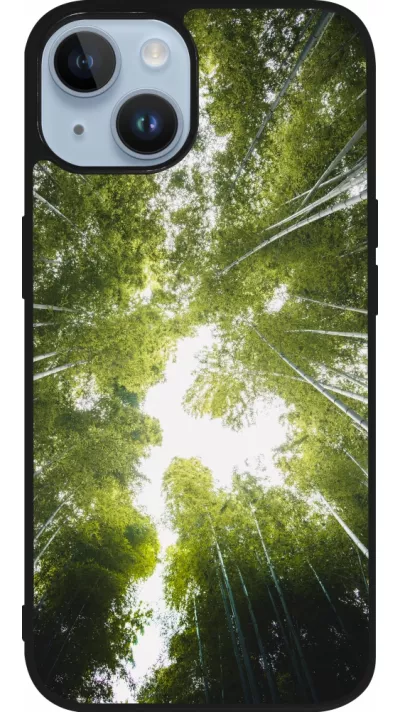 iPhone 15 Case Hülle - Silikon schwarz Spring 23 forest blue sky