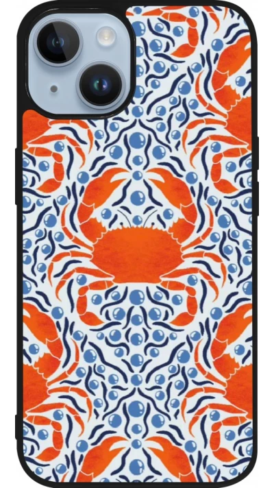 iPhone 15 Case Hülle - Silikon schwarz Crabs and pearls Summer 2026