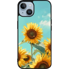iPhone 15 Case Hülle - Silikon schwarz Sunflowers Summer 2026
