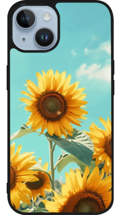 iPhone 15 Case Hülle - Silikon schwarz Sunflowers Summer 2026