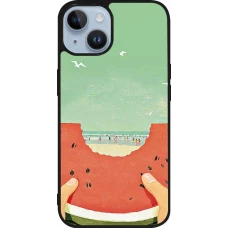 iPhone 15 Case Hülle - Silikon schwarz Views through a watermelon Summer 2026