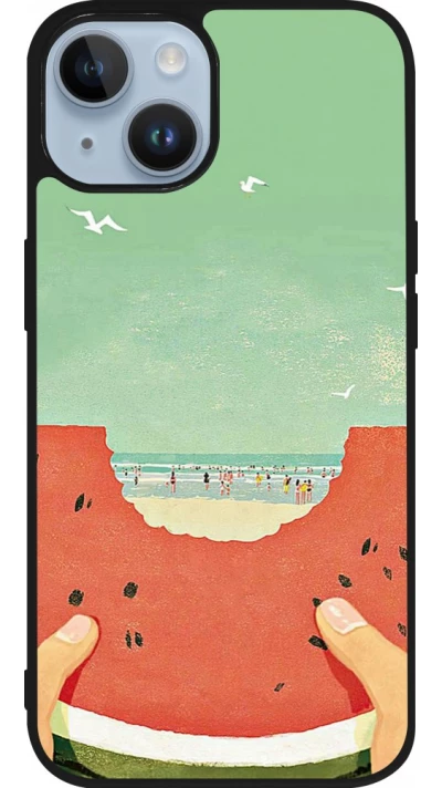 iPhone 15 Case Hülle - Silikon schwarz Views through a watermelon Summer 2026