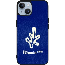 Coque iPhone 15 - Silicone rigide noir Vitamin sea Summer 2026