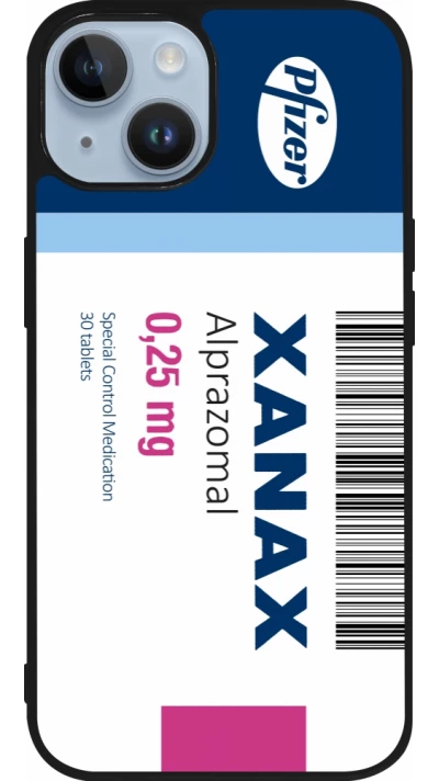 iPhone 15 Case Hülle - Silikon schwarz Xanax Alprazolam 2025