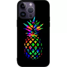 iPhone 15 Pro Max Case Hülle - Silikon schwarz Ananas Multi-colors