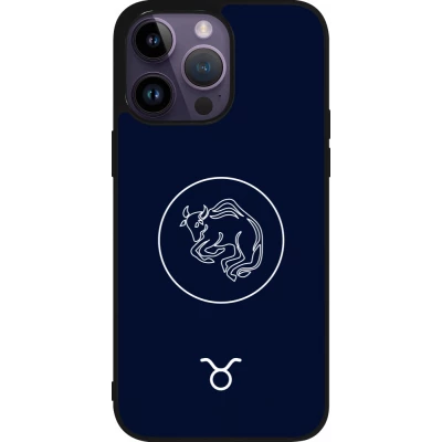iPhone 15 Pro Max Case Hülle - Silikon schwarz Astrologie Stier