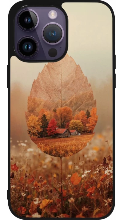 iPhone 15 Pro Max Case Hülle - Silikon schwarz Autumn 26 Autumn leaf