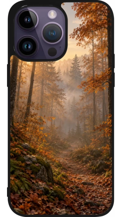 iPhone 15 Pro Max Case Hülle - Silikon schwarz Autumn 26 Autumn walk