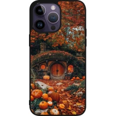 iPhone 15 Pro Max Case Hülle - Silikon schwarz Autumn 26 Hobbit house