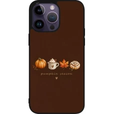 iPhone 15 Pro Max Case Hülle - Silikon schwarz Autumn 26 Pumpkin season