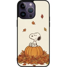 iPhone 15 Pro Max Case Hülle - Silikon schwarz Autumn 26 Snoopy autumn