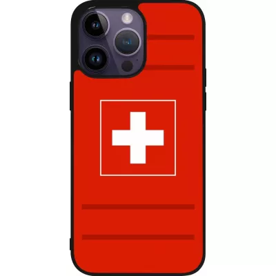 iPhone 15 Pro Max Case Hülle - Silikon schwarz Euro 2020 Switzerland
