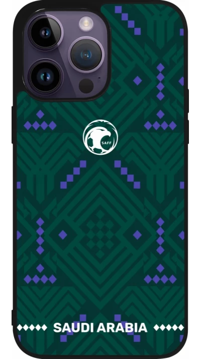 iPhone 15 Pro Max Case Hülle - Silikon schwarz Saudi Arabien 2026 personalisierbares Fussballtrikot