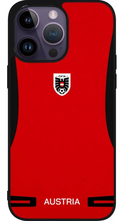 iPhone 15 Pro Max Case Hülle - Silikon schwarz O?sterreich 2026 personalisierbares Fussballtrikot