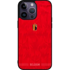 iPhone 15 Pro Max Case Hülle - Silikon schwarz Belgien 2026 personalisierbares Fussballtrikot